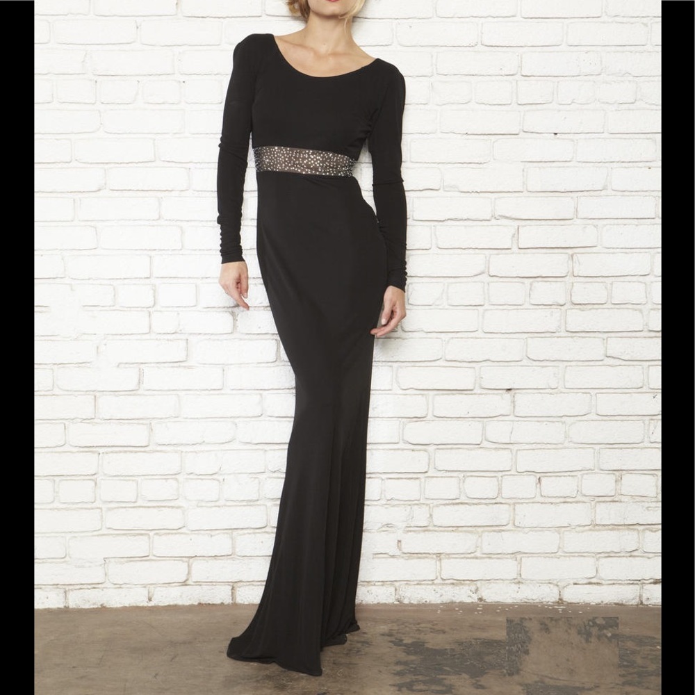Nicole Bakti Rhinstone Gown Formal Dress